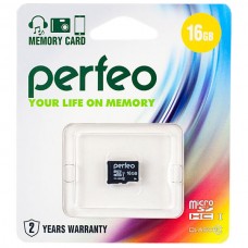 Карта памяти Perfeo microSD 16Gb (Class 10)