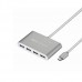 Хаб Hoco HB3 Type-C to 4 Ports USB Hub 1м Silver