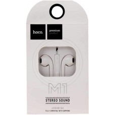 Наушники с микрофоном Hoco M1 Original Series Earphone for Apple для iPhone, iPad, iPod, белые